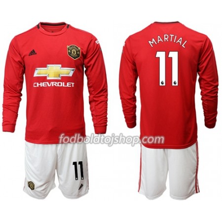 Manchester United Martial 11 Børn Hjemme Fodboldsæt 2019-20 L/S (+ Korte bukser)